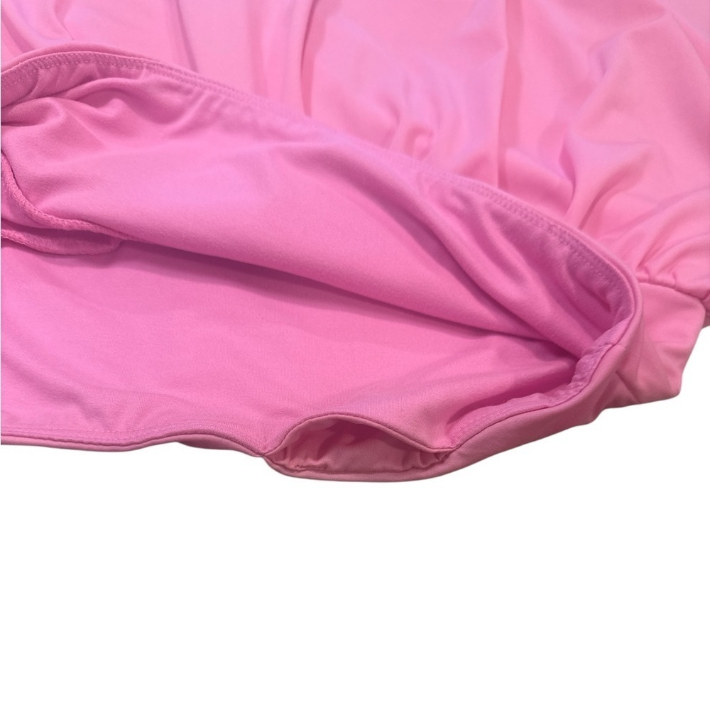 Zenana Tennis Skort Size Large Pink Built In Shorts Pull On Stretch Waistband - Picture 2 of 11